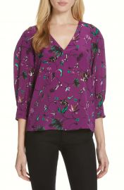 Tanya Taylor Rena Print Silk Top  Regular  amp  Plus Size    Nordstrom at Nordstrom